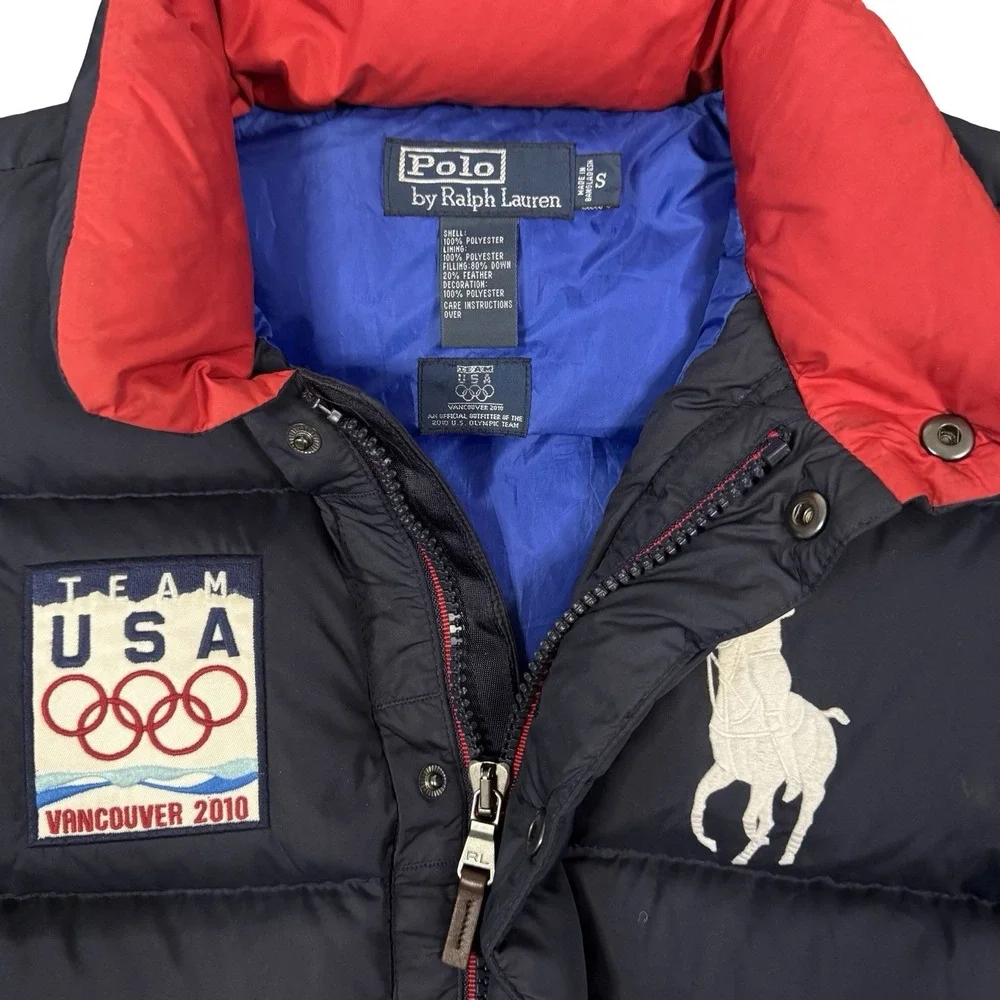 Polo Ralph Lauren Puffer Vest Mens Small Team USA Olympic Vancouver 2010 - Picture 2 of 7